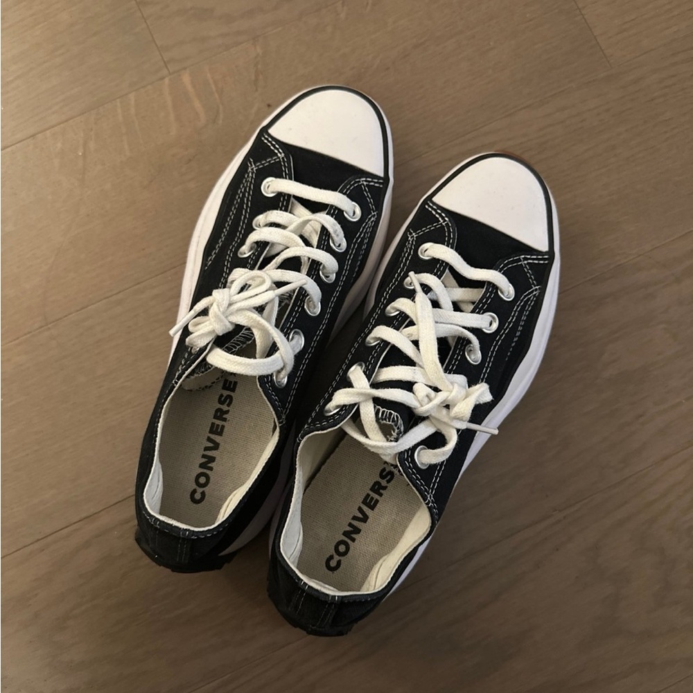 Converse Run Star Hike Black and White Athletic Shoes